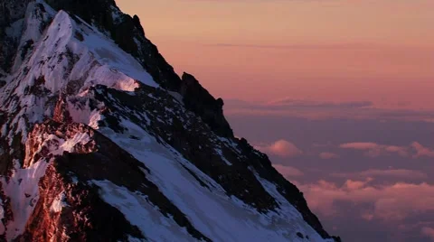 View of mountain top and sky Stock Footage 55571644