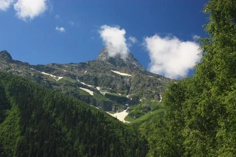 View of the mountain valley Stock Photos