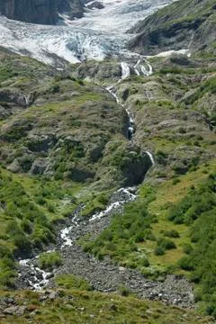 View of the mountain valley Stock Photos