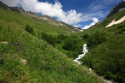 View of the mountain valley 写真素材