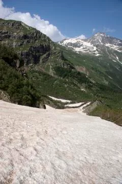 View of the mountain valley Stock Photos