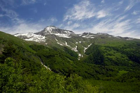 View of the mountain valley Stock Photos