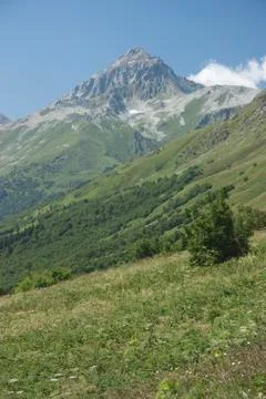 View of the mountain valley Stock Photos