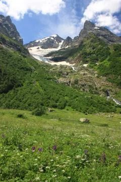 View of the mountain valley Foto stock