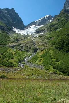 View of the mountain valley 写真素材