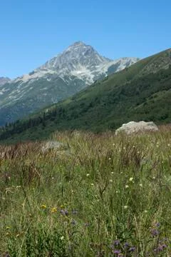 View of the mountain valley 写真素材