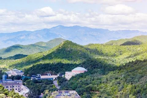 View of the mountain valley Stock Photos