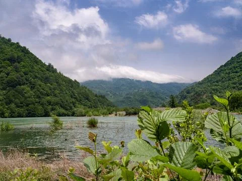 View of the mountain valley Foto stock