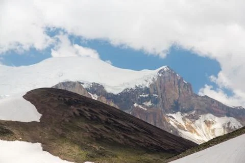 View of the mountain valleys and peaks Stock Photos