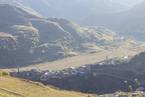 View of a mountain village Stock Photos