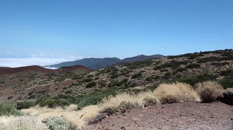 View of the mountains above the clouds Stock Footage 54559680
