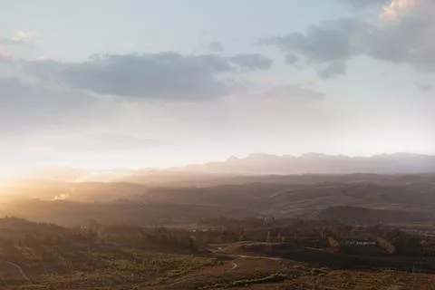 View of mountains and sky Foto stock
