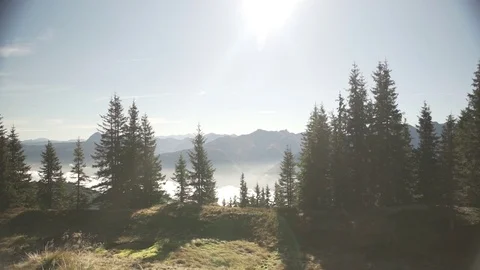 A view from the mountains in Austria Video stock 80375598