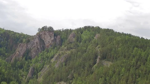 View on mountains blue sky clouds Stock Footage 70825228