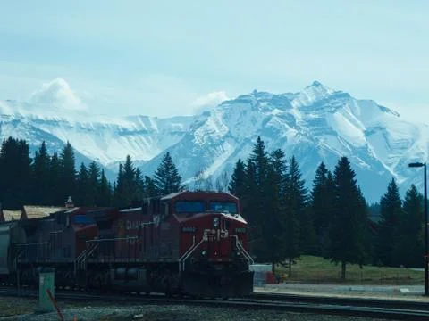 View to the mountains in canada Stock Photos