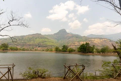 View on mountains, close to Wat phu in champasak, near Pakse, Laos Stock Photos