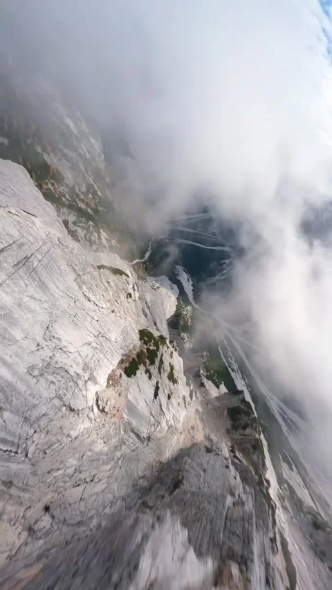 View of mountains with fog Stock Footage 273143353