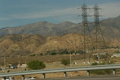 View of mountains in Joshua Tree 写真素材