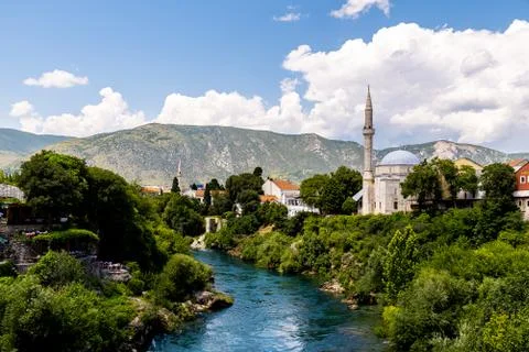 View to the mountains of Mostar Stock Photos