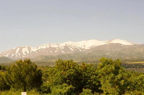 View of the mountains of Mount Ida Stock Photos