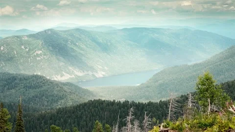 View of mountains in mountain landscape 스톡 동영상 278023478