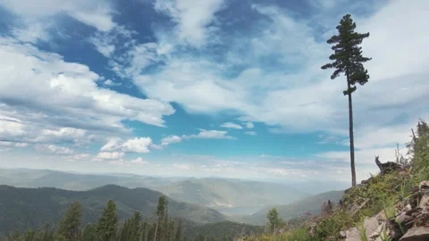 View of mountains in mountain landscape Stock Footage 278023619