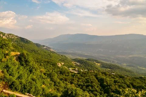 View on mountains from Ostrog monastery Stock Photos