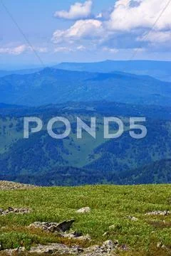 View from mountains pass Stock Photos