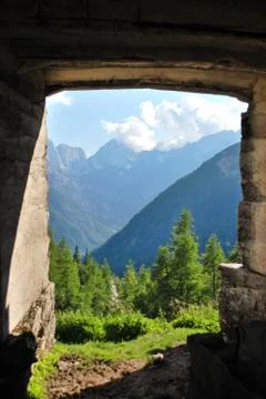 View at the mountains Stock Photos