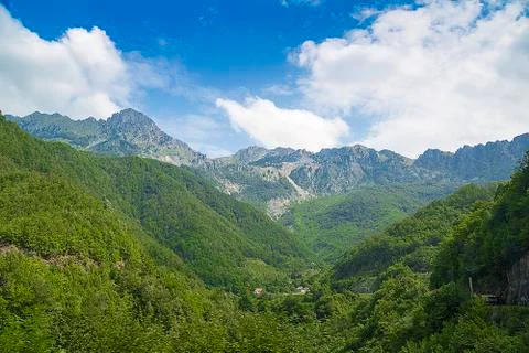 .The view of the mountains. Stock Photos