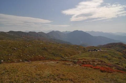 View of mountains	 Foto stock