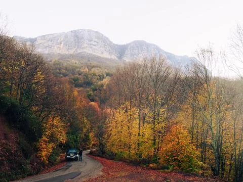 The view of the mountains Stock Photos