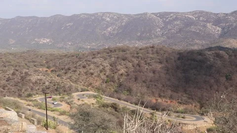 View of mountains road on traffic. Stock Footage 170124849