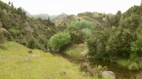 View of mountains in Spey creek ranch Video stock 55337589