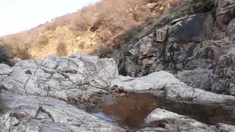 View of mountains with still water. Stock Footage 170278893