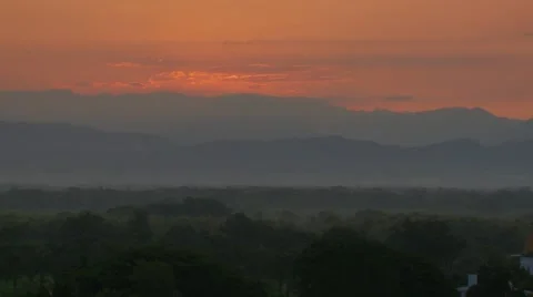 View of mountains at sunset Video stock 60691608