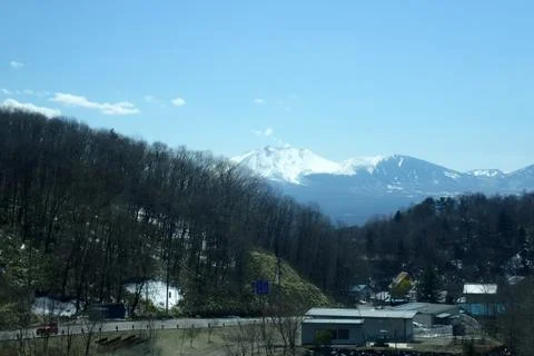 View to the mountains in tokyo Stock Photos