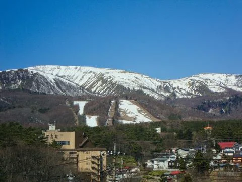 View to the mountains in tokyo Stock Photos