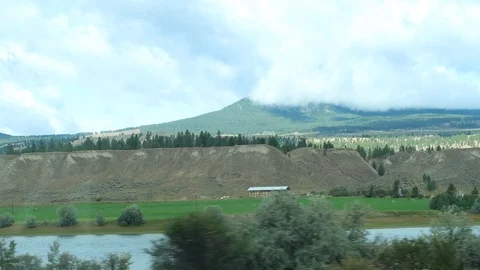 View of the Mountains while in a Car Vidéo 115824571