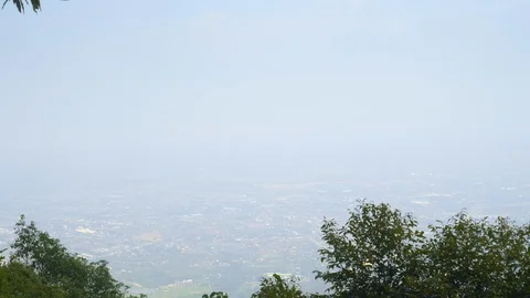 View from a moutain to a city Video stock 115071997