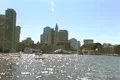 View from moving boat of Boston Footage