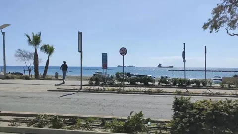 View from a moving car Stock Footage 132682736