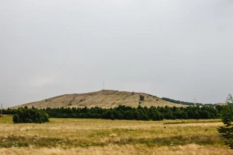 View from a moving car on a road Stock Photos