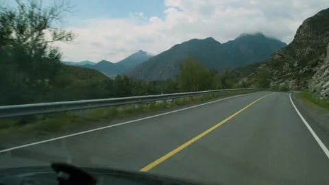 View from the moving car window. Stock Footage 296942228