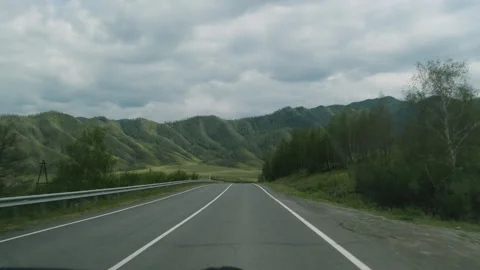 View from the moving car window. Stock Footage 302781879