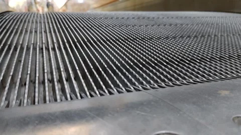 View of Moving Escalator Steps in Modern Urban Environment Stock Footage 304617595