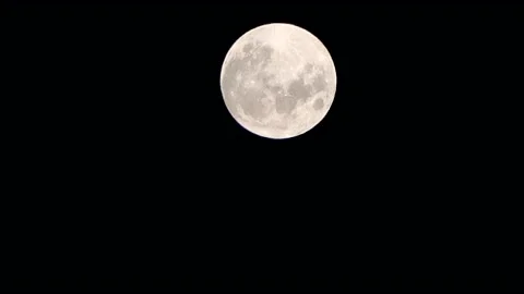 View of the moving moon Stock Footage 219691166
