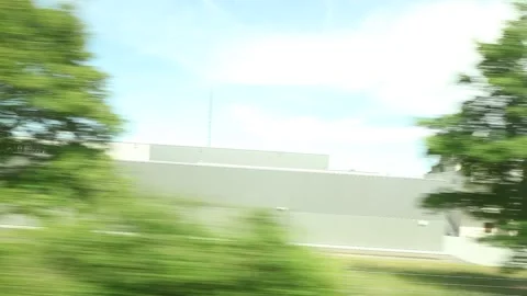 View from a moving train, Cologne, Germany Stock Footage 230143083