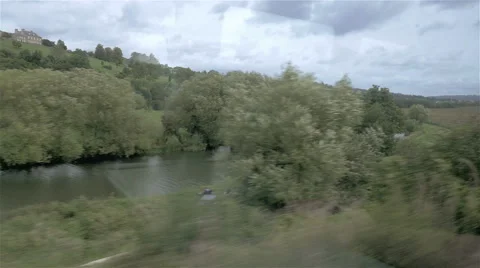 View from a moving train Vídeo Stock 41450206