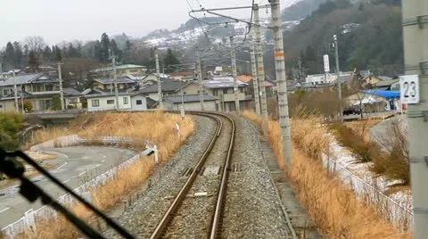 View from moving train Window. Stock Footage 21880304